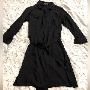 Long black trench coat